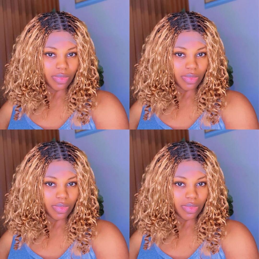 Honey blonde short boho