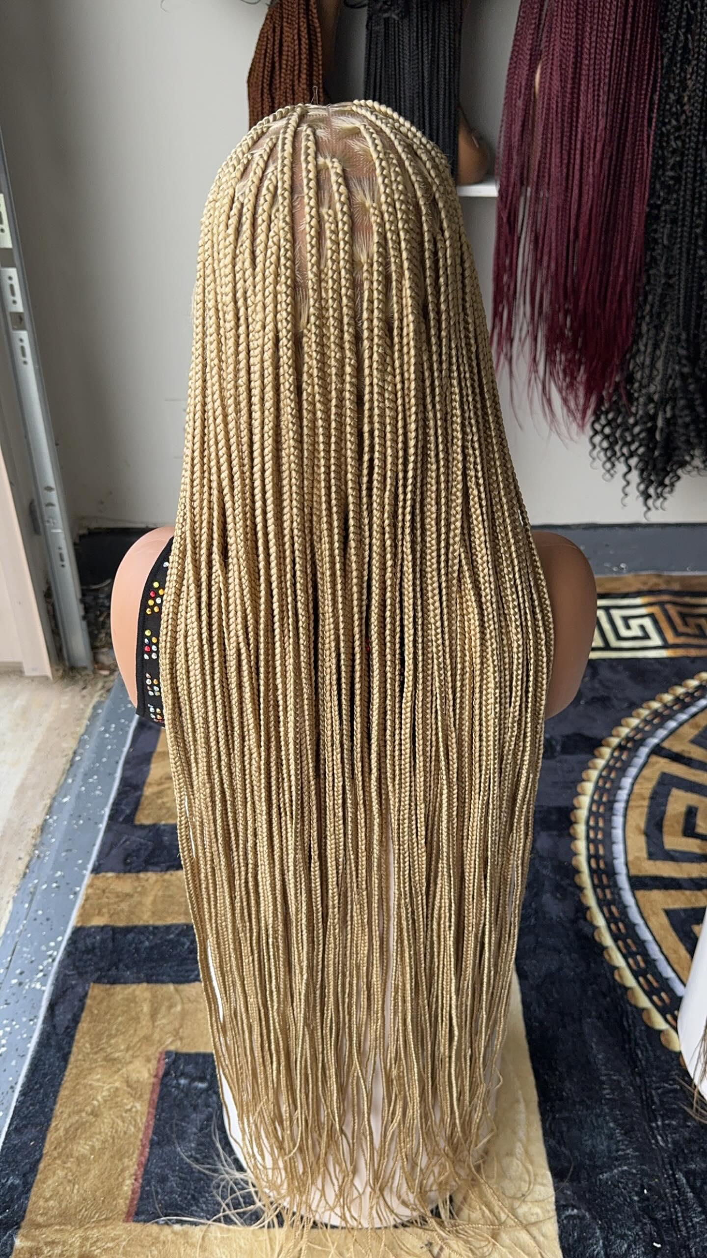 Blonde 40inches knotless braided wig