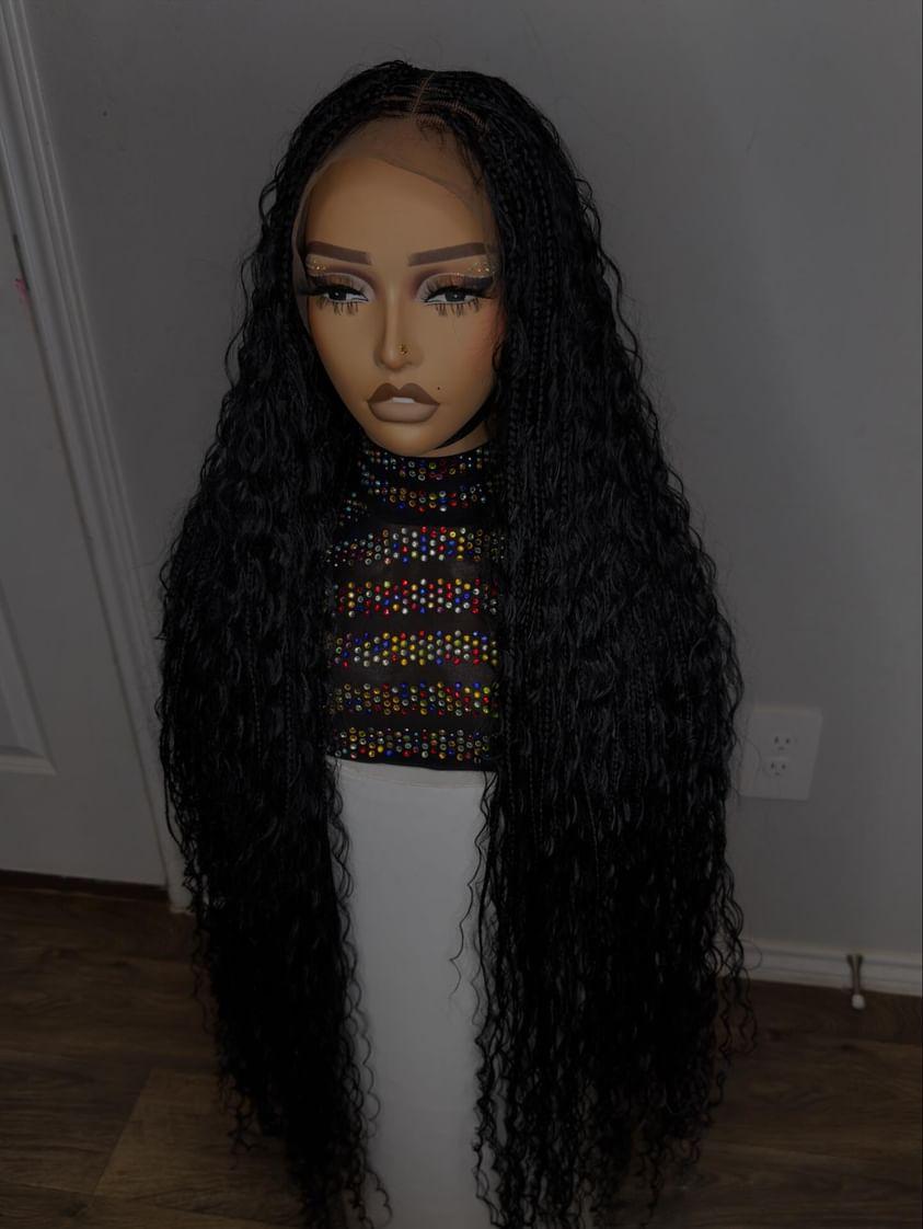 Bobo knotless braided wig black