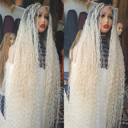 Long blonde Bobo braided  wig