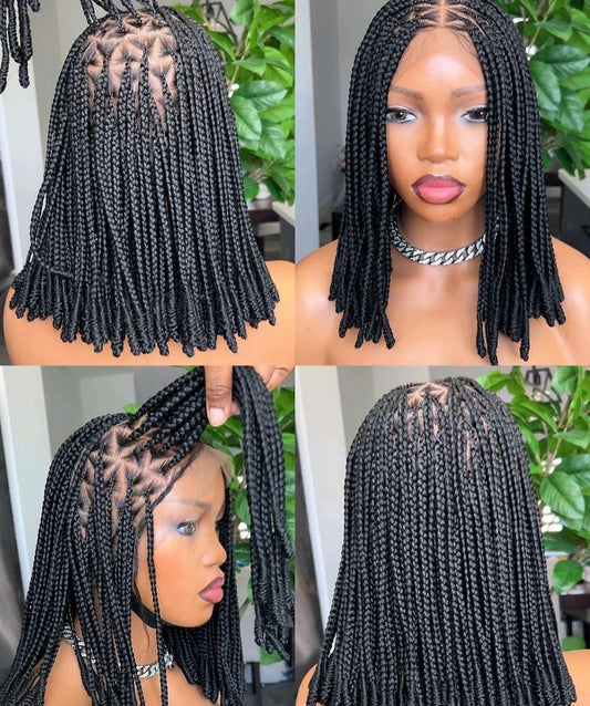 Short triangle  knotless braids