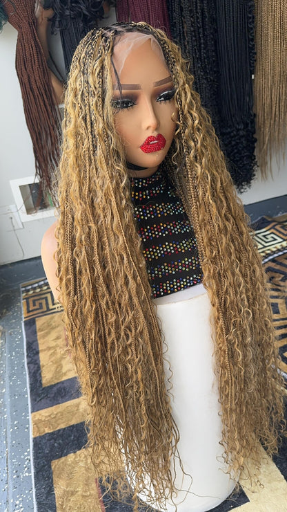 Bobo braided wig color 27 black root