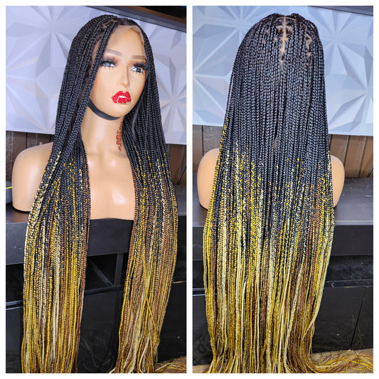 Multi color tips knotless  braids